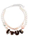 Yvmin Bear-motif Necklace In Pink