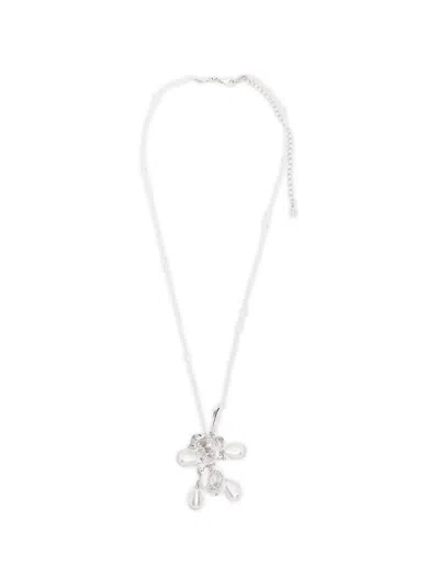Yvmin Bear-embellishment Necklace In Silver