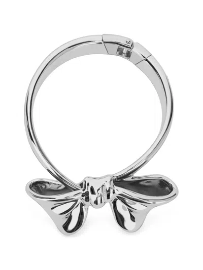 Yvmin Bow-detail Necklace In Metallic