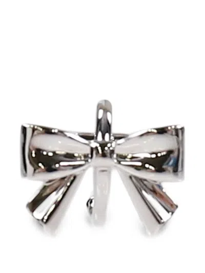 Yvmin Bow-detail Ring In Gray