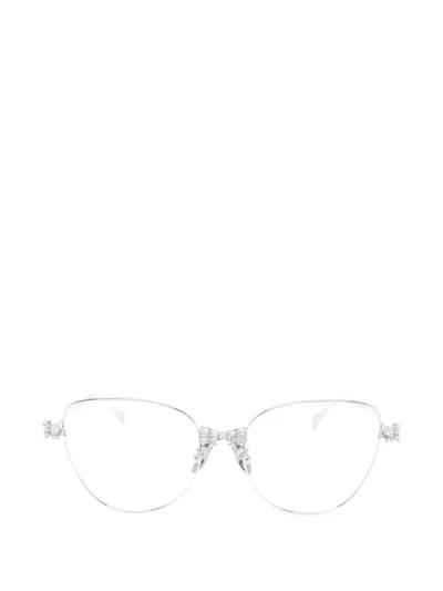 Yvmin Cat Eye Glasses In Silver
