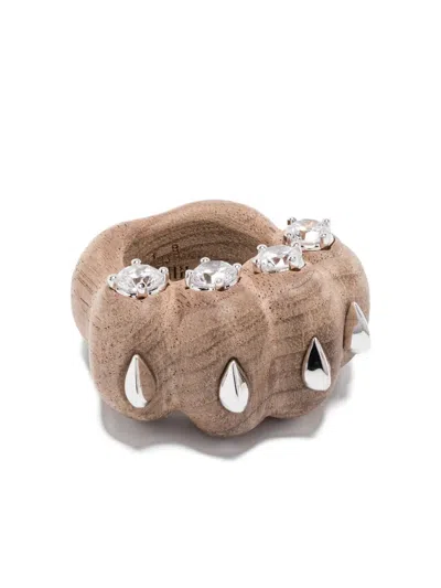 Yvmin Crystal-embellishment Ring In Brown