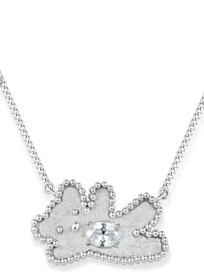 Yvmin Crystal-embellished Bear Necklace In Metallic