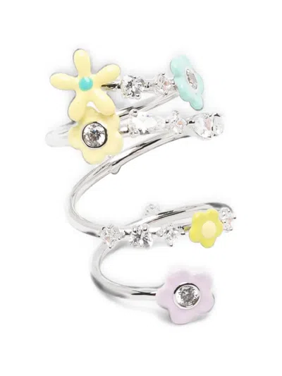 Yvmin Crystal-embellished Character Rings In Multi