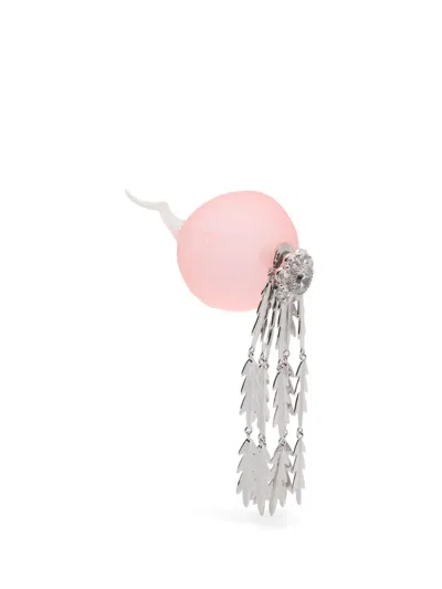 Yvmin Floral Drop Earrings In Brown