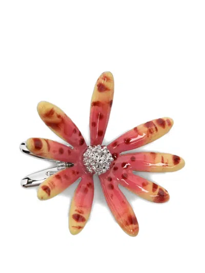 Yvmin Floral Embellished Hair Clip In Multi