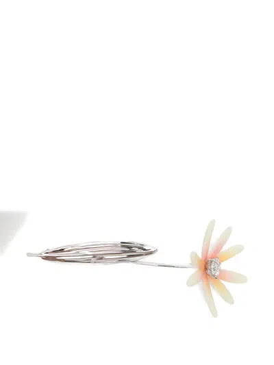 Yvmin Floral-motif Hair Clip In Metallic