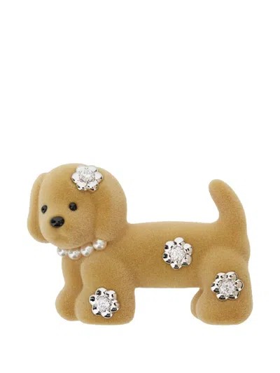 Yvmin Flower Dog Hair Clip In Neutral