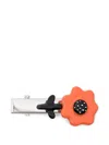 Yvmin Flower-embellished Hair Clip In Orange