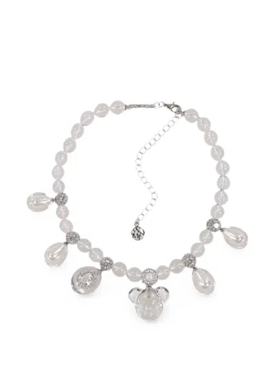 Yvmin Grape Bear Necklace In Transparent