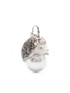 Yvmin Hedgehog Faux-pearl Earrings In Metallic