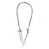 Yvmin Hedgehog Pearl Necklace In Brown