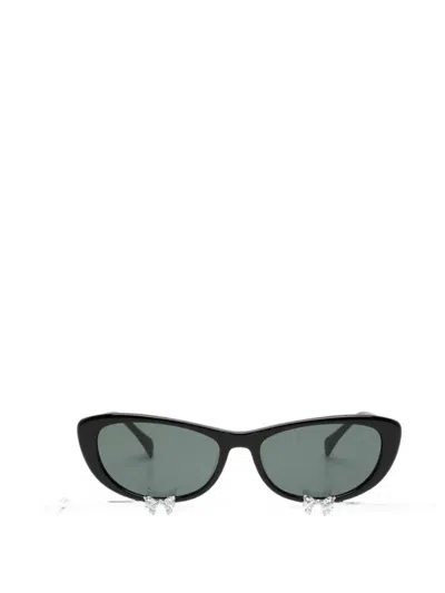 Yvmin Kitten Whisker Cat-eye Sunglasses In Black