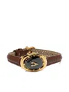 Yvmin Leather Bracelet In Brown