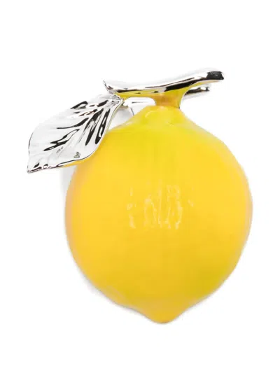 Yvmin Lemon Leaf Hair Accessory In Yellow