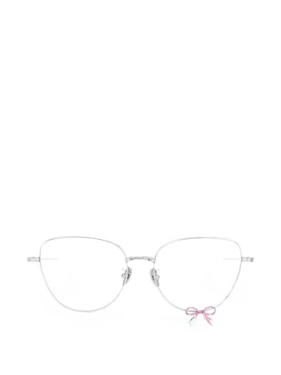 Yvmin Paradise Crystal-embellished Bowknot Glasses In Multi