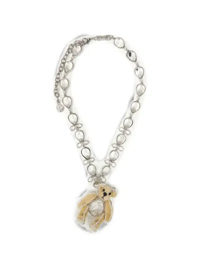 Yvmin Paradise Teddy-bear Pendant Necklace In Multi