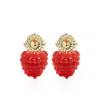 Yvmin Raspberry Gemstone Earrings