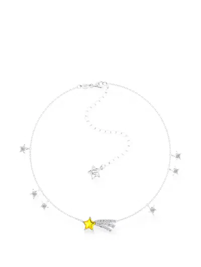 Yvmin Shooting Star Necklace In Silver