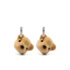 Yvmin Silver  Brown Earrings In Neutral