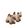 Yvmin Split Kitten Crystal-embellished Earrings In Silver/brown