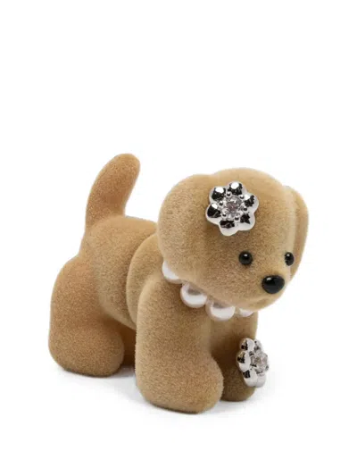 Yvmin Split Puppy Earrings In Metallic