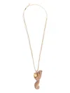 Yvmin Squirrel Acorn Necklace In Gold