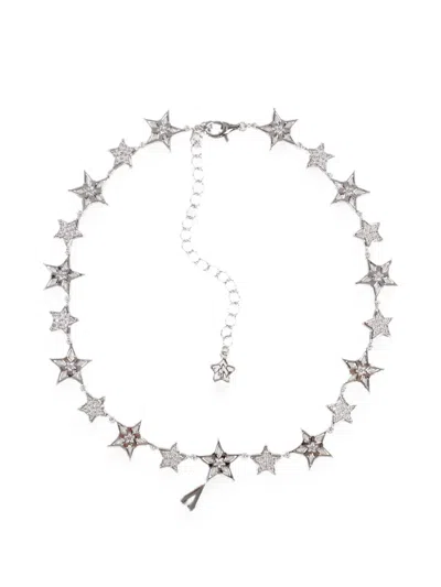Yvmin Star-motif Crystal-embellished Necklace In Metallic
