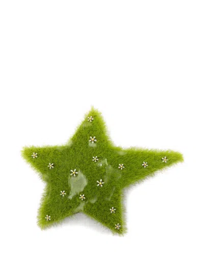 Yvmin Star-motif Embellished Hair Clip In Green