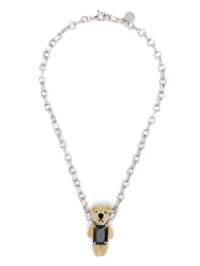 Yvmin Teddy Bear-motif Necklace In Brown