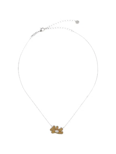 Yvmin Teddy-bear Pendant Necklace In Metallic