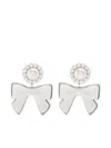 Yvmin X Shushu/tong Drop Bow Earrings In White