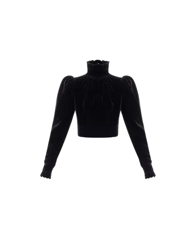 Yvon Rose Top Noir In Black