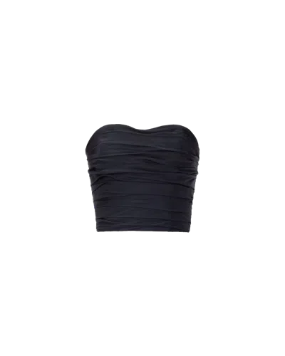 Yvon Lys Crop Top In Black