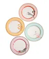 Yvonne Ellen Animal Dinner Plates, Set Of 4 In Multi