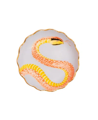 Yvonne Ellen Snakey Round Trinket Dish In Multi