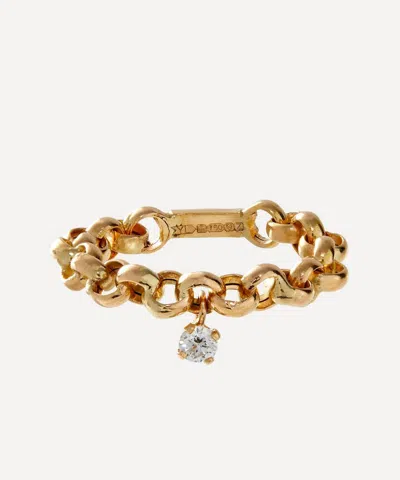 Yvonne Léon Yvonne Leon 18ct Gold Floating Diamond Chain Ring