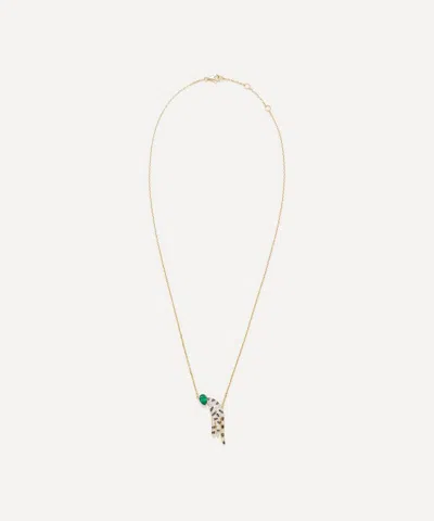 Yvonne Léon Yvonne Leon 18ct Gold Leopard Emerald Pendant Necklace