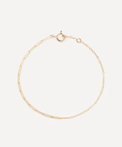 Yvonne Léon Yvonne Leon 18ct Gold Solitaire Mix Link Bracelet