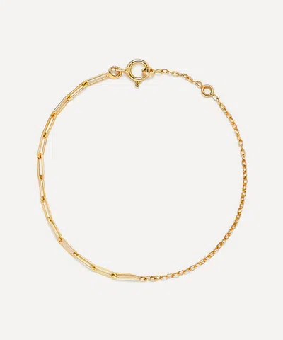 Yvonne Léon Yvonne Leon 18ct Gold Solitaire Nu Chain Bracelet In Pattern