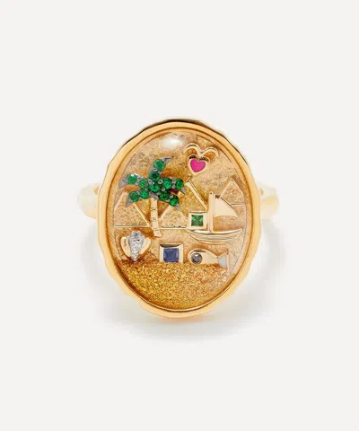 Yvonne Léon Yvonne Leon 18ct Gold Treasure Beach Ring