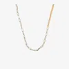 Yvonne Léon 18k White And Yellow Gold Collier Solitaire Boucle Chain Necklace In Gold