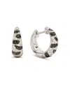 Yvonne Léon 18k White Gold Paire De Creoles Diamants White Topaz Hoop Earrings In White