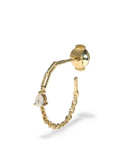 Yvonne Léon 18k Yellow Gold Créoles Diamond Hoop Earring
