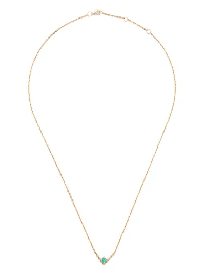 Yvonne Léon 18k Yellow Gold Collier Solitaire Emerald Necklace