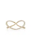 Yvonne Léon 18k Yellow Gold Diamond Double Heart Ring