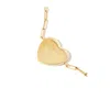 Yvonne Léon 18k Yellow Gold Malachite Heart Pendant Bracelet In Gold