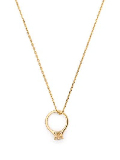 Yvonne Léon 18kt Yellow Gold Pendentif Fiançailles Diamond Necklace