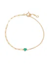 Yvonne Léon 18k Yellow Gold Collier Emerald Braclet In Gold