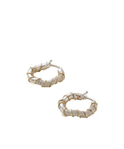 Yvonne Léon 18-karat White And Yellow Gold Diamond Hoop Earrings In Metallic